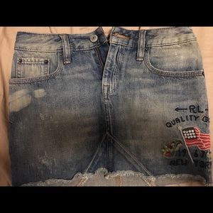 Ralph lauren girls jean skirt